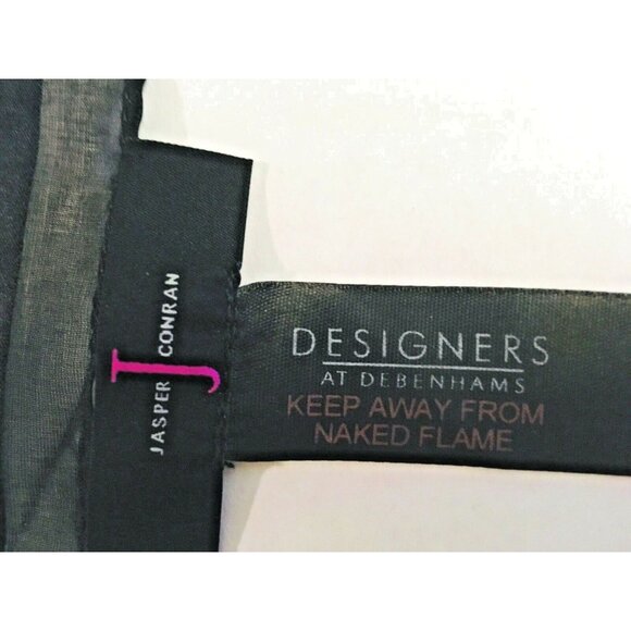 Jasper Conran Designers at Debenhams Women Silk Scarf Black Animal Print 67*10" - Picture 3 of 4